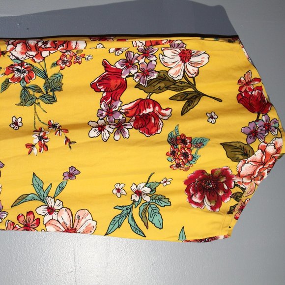 Planet Gold Womens Medium yellow floral Dress - Picture 3 of 8